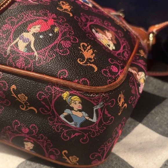 Dooney & Bourke Black and Brown Princess Shoulder Bag - Picture 10 of 11